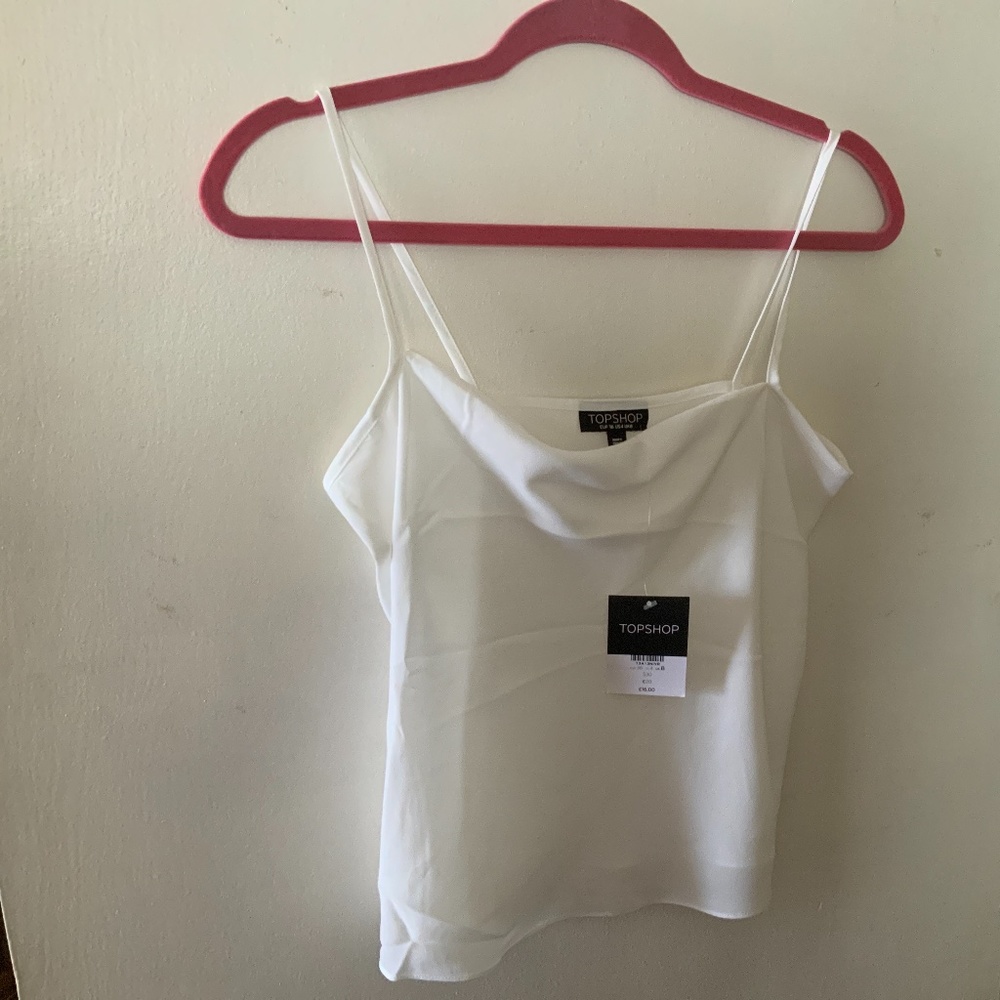 NWT TOPSHOP Ivory Cowl Neck Camisole